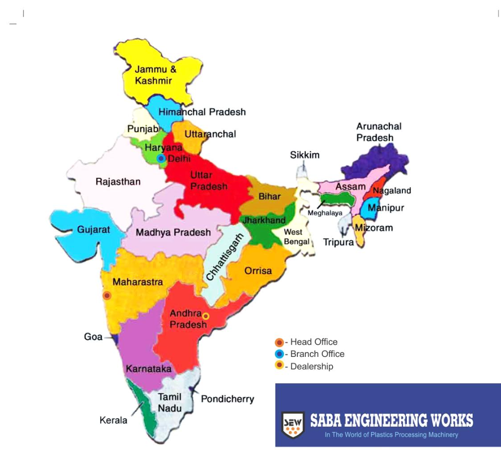 India Network Map - Saba Engineering Works